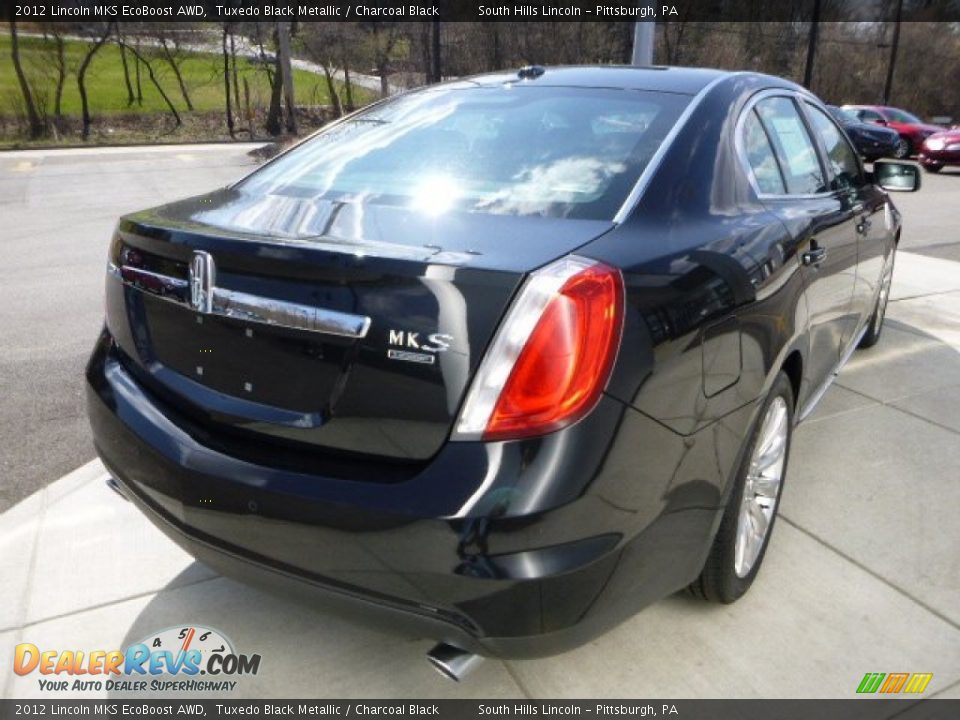 2012 Lincoln MKS EcoBoost AWD Tuxedo Black Metallic / Charcoal Black Photo #5