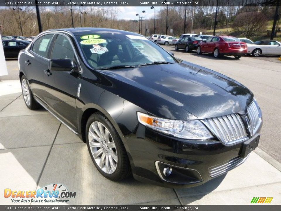 2012 Lincoln MKS EcoBoost AWD Tuxedo Black Metallic / Charcoal Black Photo #7