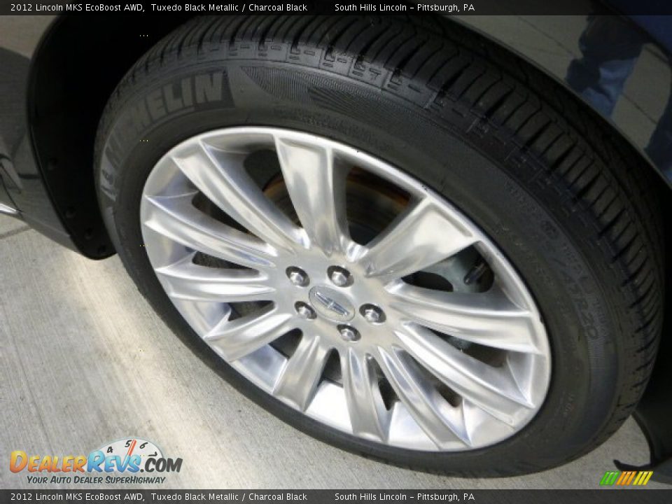 2012 Lincoln MKS EcoBoost AWD Tuxedo Black Metallic / Charcoal Black Photo #9