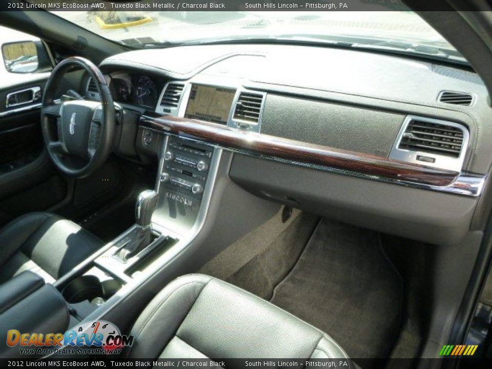 2012 Lincoln MKS EcoBoost AWD Tuxedo Black Metallic / Charcoal Black Photo #11