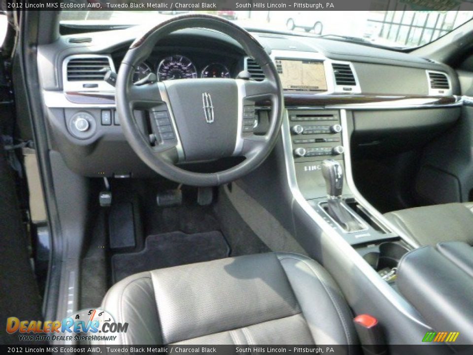 2012 Lincoln MKS EcoBoost AWD Tuxedo Black Metallic / Charcoal Black Photo #17
