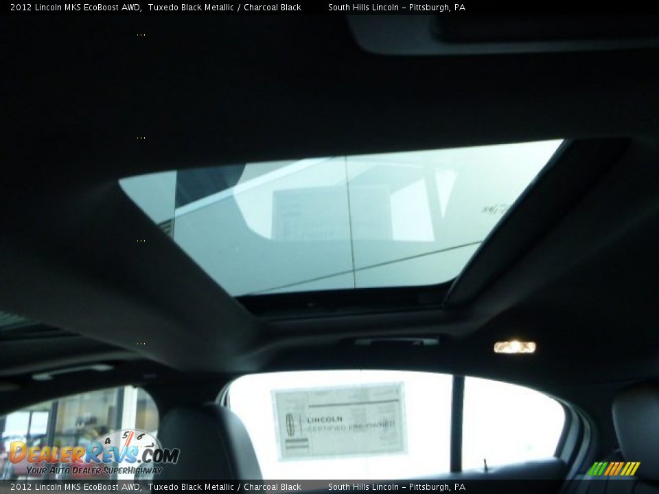 2012 Lincoln MKS EcoBoost AWD Tuxedo Black Metallic / Charcoal Black Photo #18