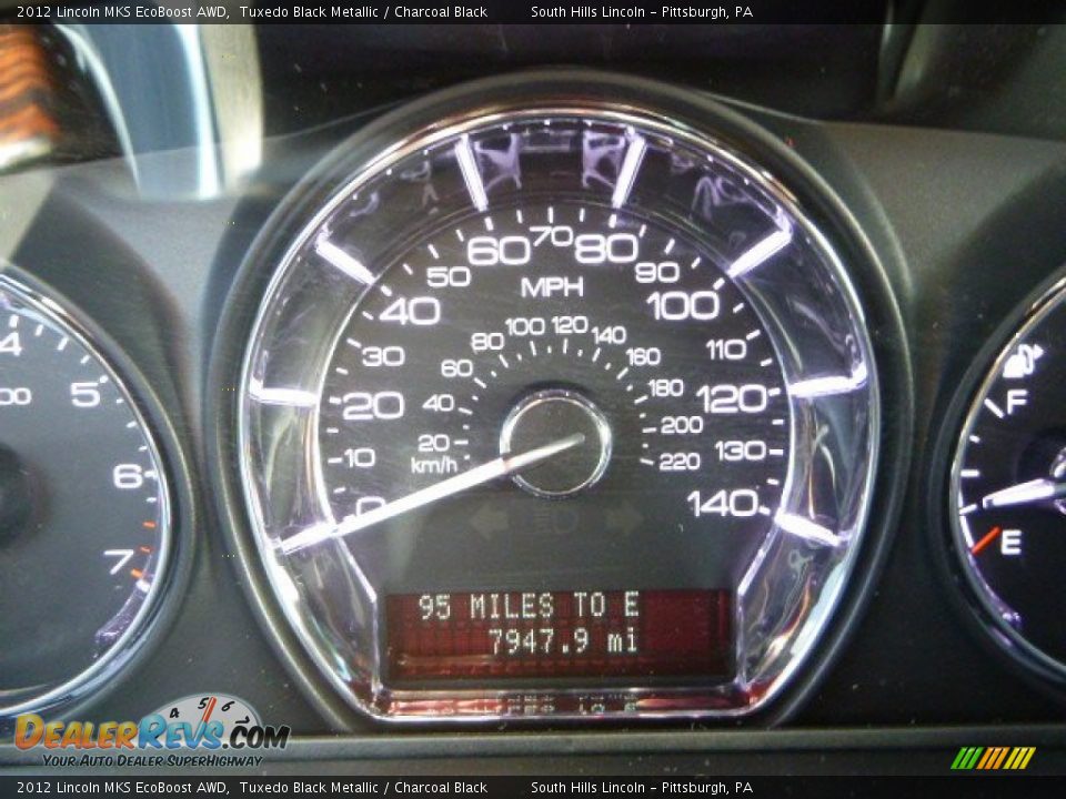 2012 Lincoln MKS EcoBoost AWD Tuxedo Black Metallic / Charcoal Black Photo #24