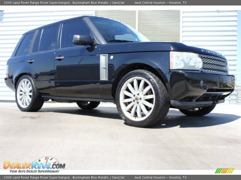 2006 Land Rover Range Rover Supercharged Buckingham Blue Metallic / Sand/Jet Photo #1