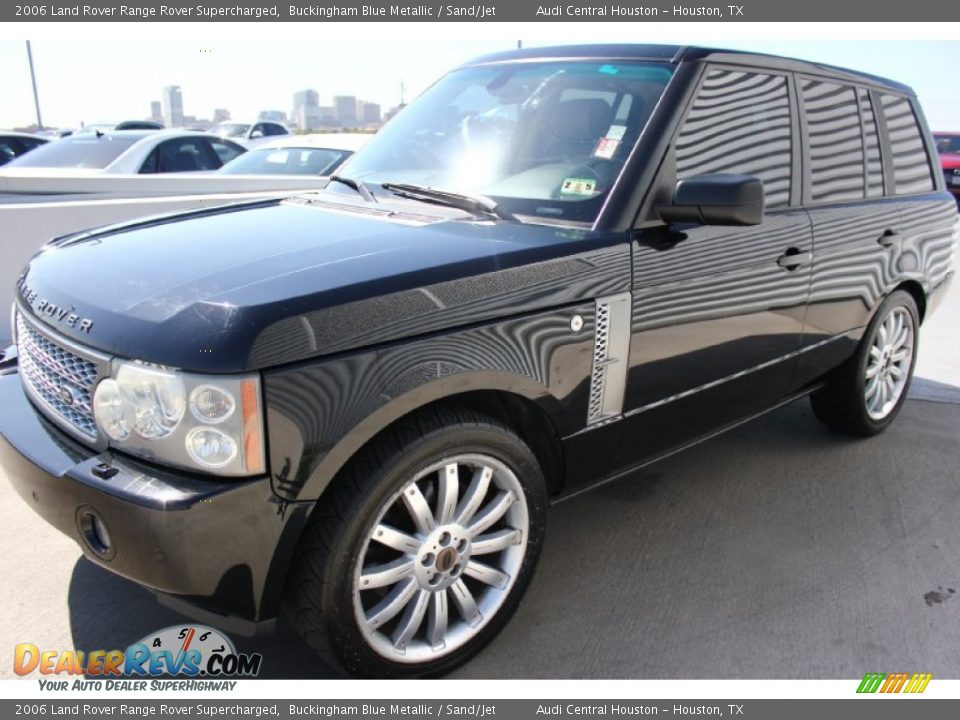 2006 Land Rover Range Rover Supercharged Buckingham Blue Metallic / Sand/Jet Photo #3
