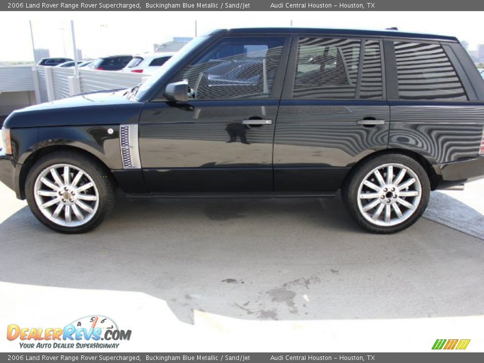 2006 Land Rover Range Rover Supercharged Buckingham Blue Metallic / Sand/Jet Photo #4