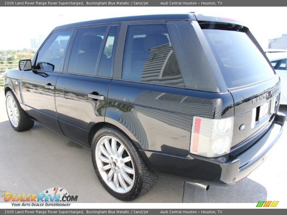 2006 Land Rover Range Rover Supercharged Buckingham Blue Metallic / Sand/Jet Photo #5