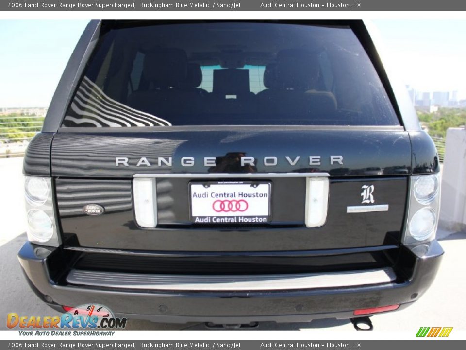 2006 Land Rover Range Rover Supercharged Buckingham Blue Metallic / Sand/Jet Photo #6