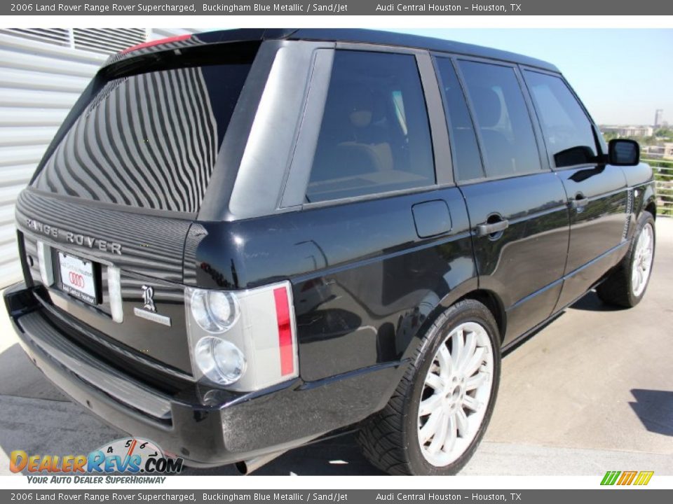 2006 Land Rover Range Rover Supercharged Buckingham Blue Metallic / Sand/Jet Photo #7