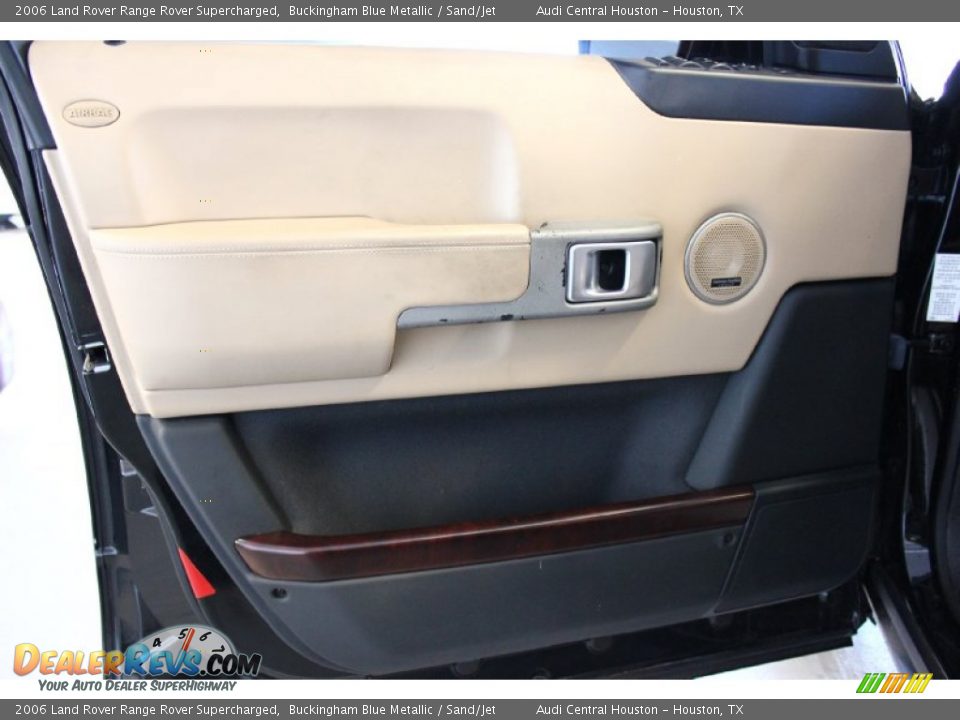 2006 Land Rover Range Rover Supercharged Buckingham Blue Metallic / Sand/Jet Photo #9
