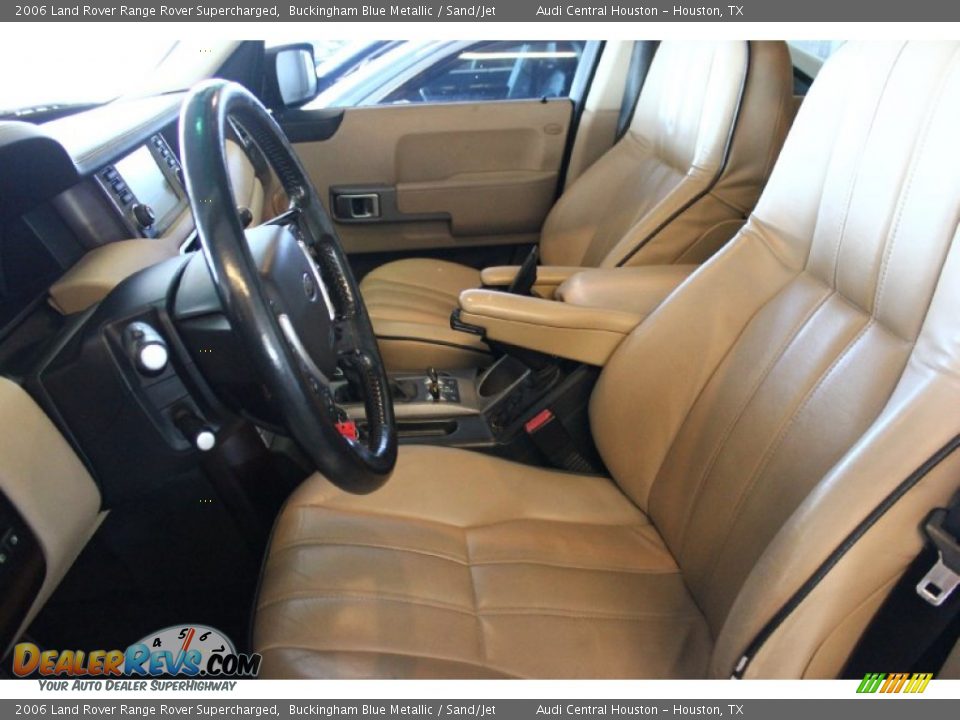 2006 Land Rover Range Rover Supercharged Buckingham Blue Metallic / Sand/Jet Photo #13