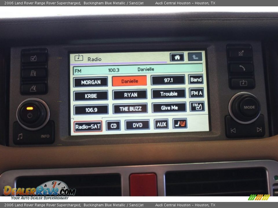 2006 Land Rover Range Rover Supercharged Buckingham Blue Metallic / Sand/Jet Photo #16