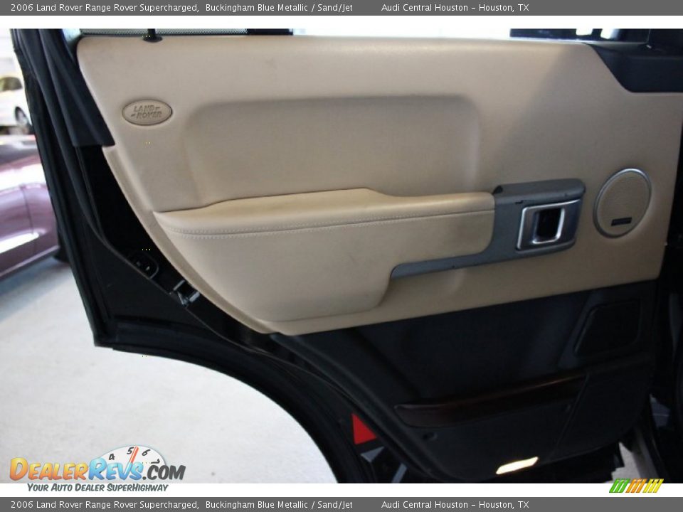 2006 Land Rover Range Rover Supercharged Buckingham Blue Metallic / Sand/Jet Photo #26
