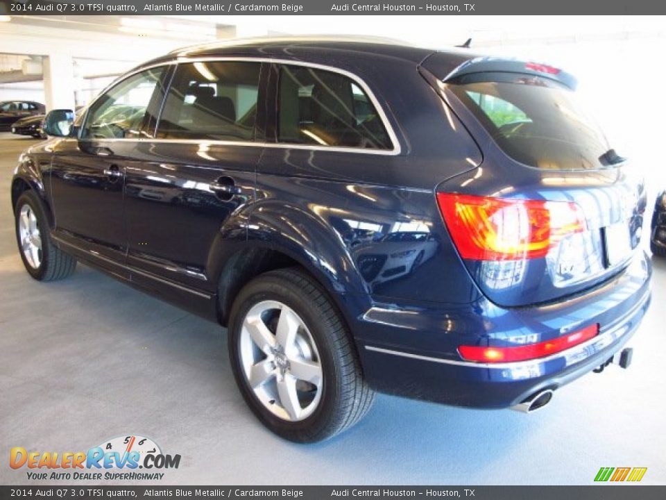2014 Audi Q7 3.0 TFSI quattro Atlantis Blue Metallic / Cardamom Beige Photo #4