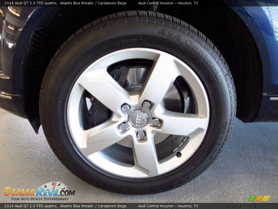 2014 Audi Q7 3.0 TFSI quattro Atlantis Blue Metallic / Cardamom Beige Photo #7