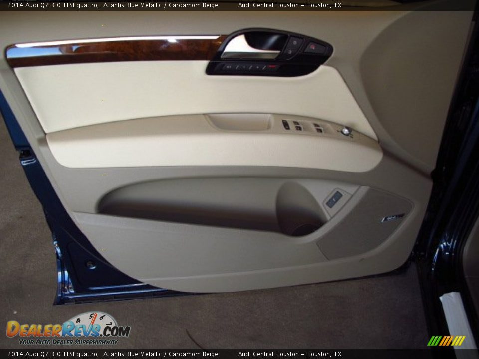 2014 Audi Q7 3.0 TFSI quattro Atlantis Blue Metallic / Cardamom Beige Photo #11