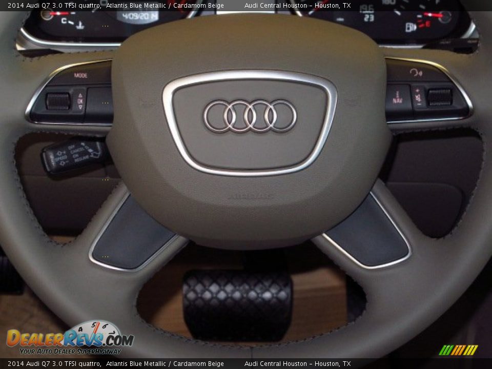 2014 Audi Q7 3.0 TFSI quattro Atlantis Blue Metallic / Cardamom Beige Photo #22