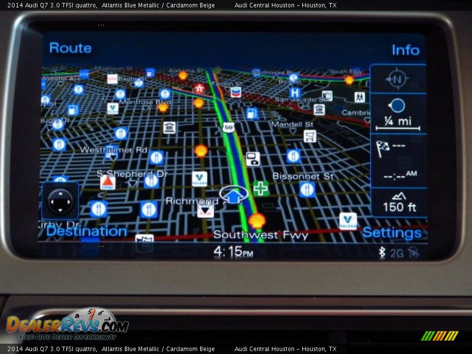 2014 Audi Q7 3.0 TFSI quattro Atlantis Blue Metallic / Cardamom Beige Photo #28