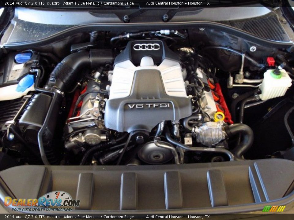 2014 Audi Q7 3.0 TFSI quattro Atlantis Blue Metallic / Cardamom Beige Photo #29