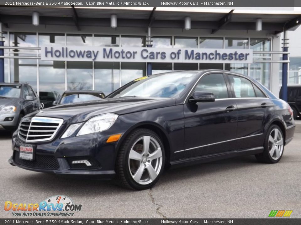 2011 Mercedes-Benz E 350 4Matic Sedan Capri Blue Metallic / Almond/Black Photo #1
