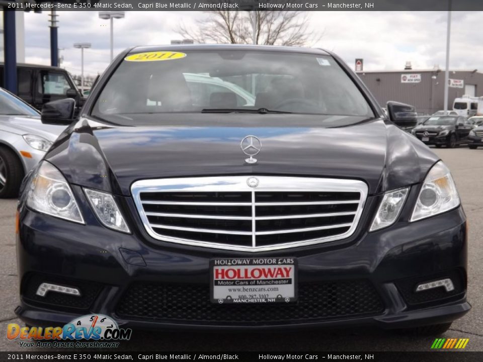 2011 Mercedes-Benz E 350 4Matic Sedan Capri Blue Metallic / Almond/Black Photo #2