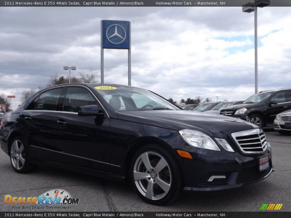 2011 Mercedes-Benz E 350 4Matic Sedan Capri Blue Metallic / Almond/Black Photo #3