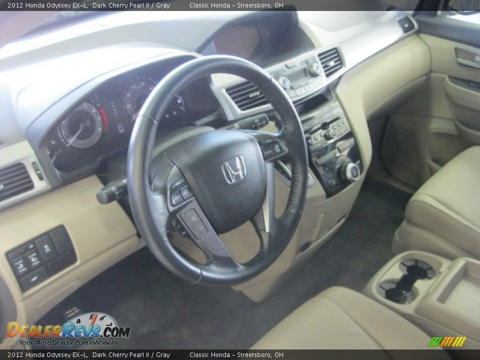 2012 Honda Odyssey EX-L Dark Cherry Pearl II / Gray Photo #14