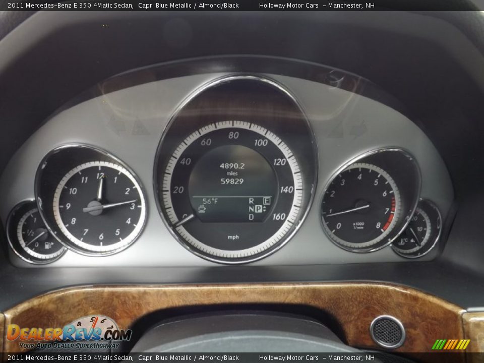 2011 Mercedes-Benz E 350 4Matic Sedan Capri Blue Metallic / Almond/Black Photo #12