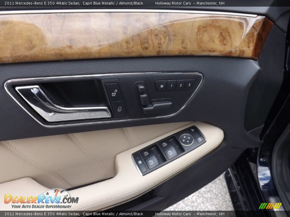 2011 Mercedes-Benz E 350 4Matic Sedan Capri Blue Metallic / Almond/Black Photo #16