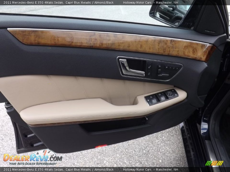 2011 Mercedes-Benz E 350 4Matic Sedan Capri Blue Metallic / Almond/Black Photo #17