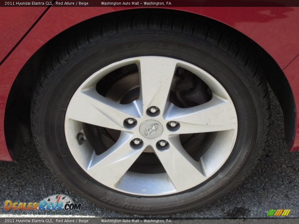 2011 Hyundai Elantra GLS Red Allure / Beige Photo #6