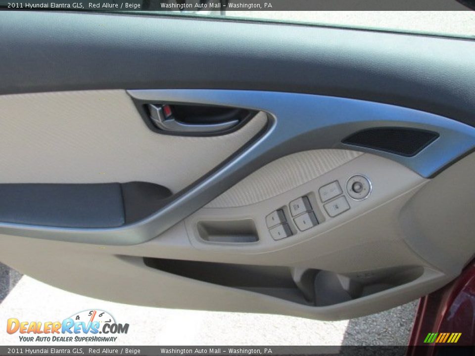 2011 Hyundai Elantra GLS Red Allure / Beige Photo #9