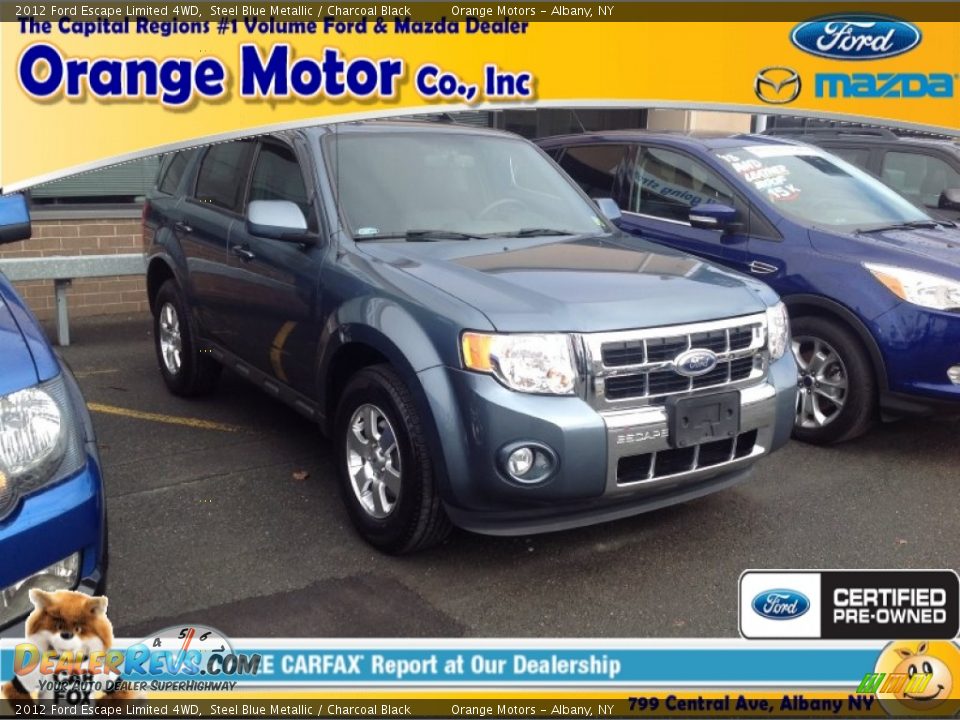 2012 Ford Escape Limited 4WD Steel Blue Metallic / Charcoal Black Photo #1