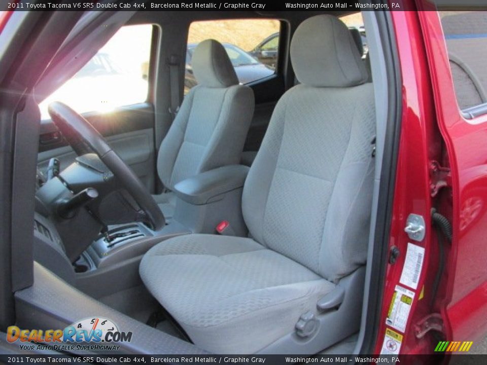 2011 Toyota Tacoma V6 SR5 Double Cab 4x4 Barcelona Red Metallic / Graphite Gray Photo #11