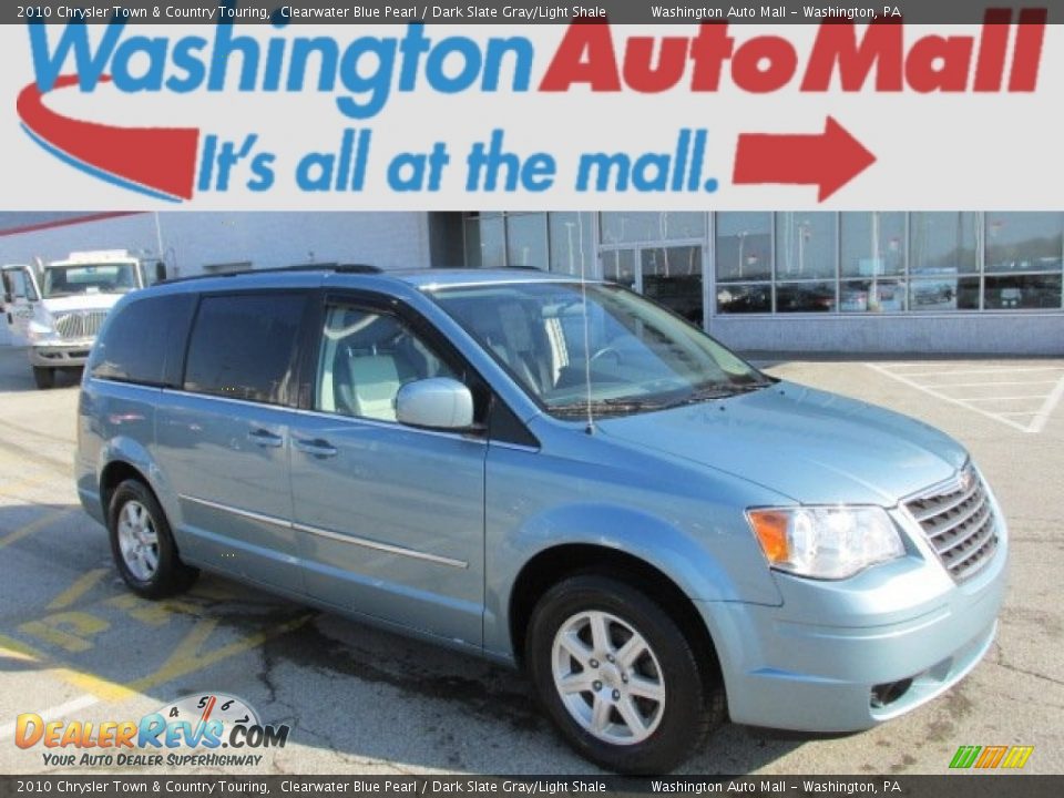 2010 Chrysler Town & Country Touring Clearwater Blue Pearl / Dark Slate Gray/Light Shale Photo #1