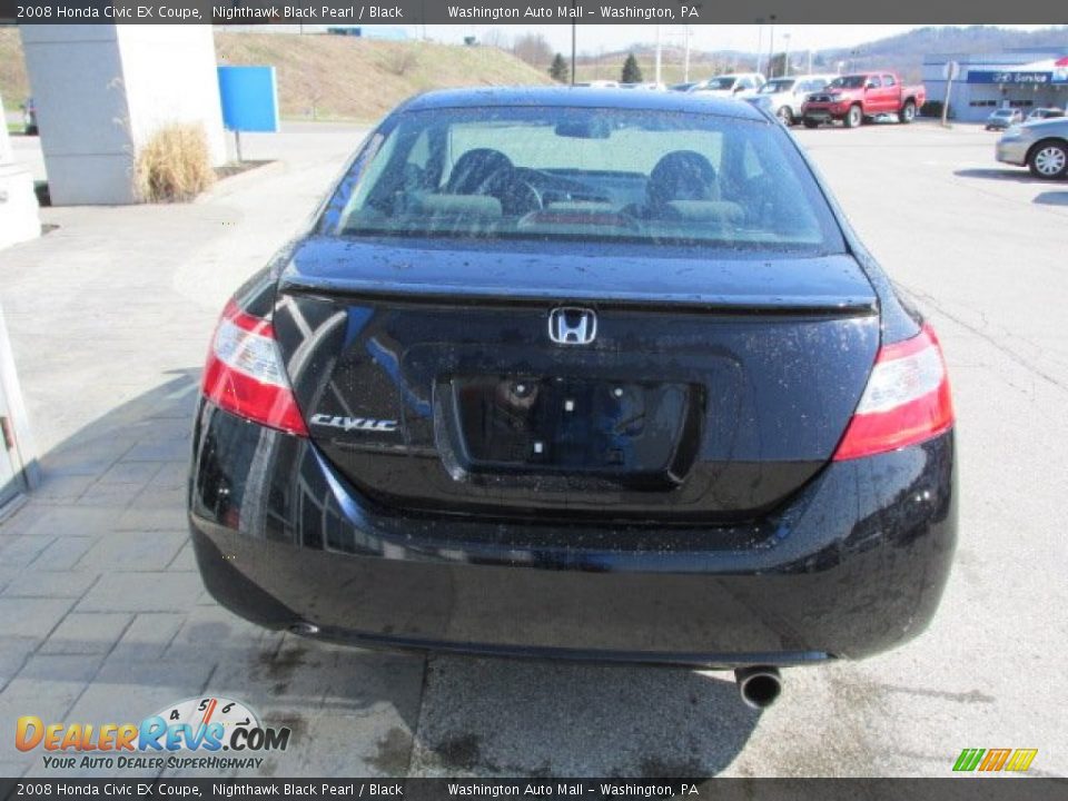 2008 Honda Civic EX Coupe Nighthawk Black Pearl / Black Photo #9
