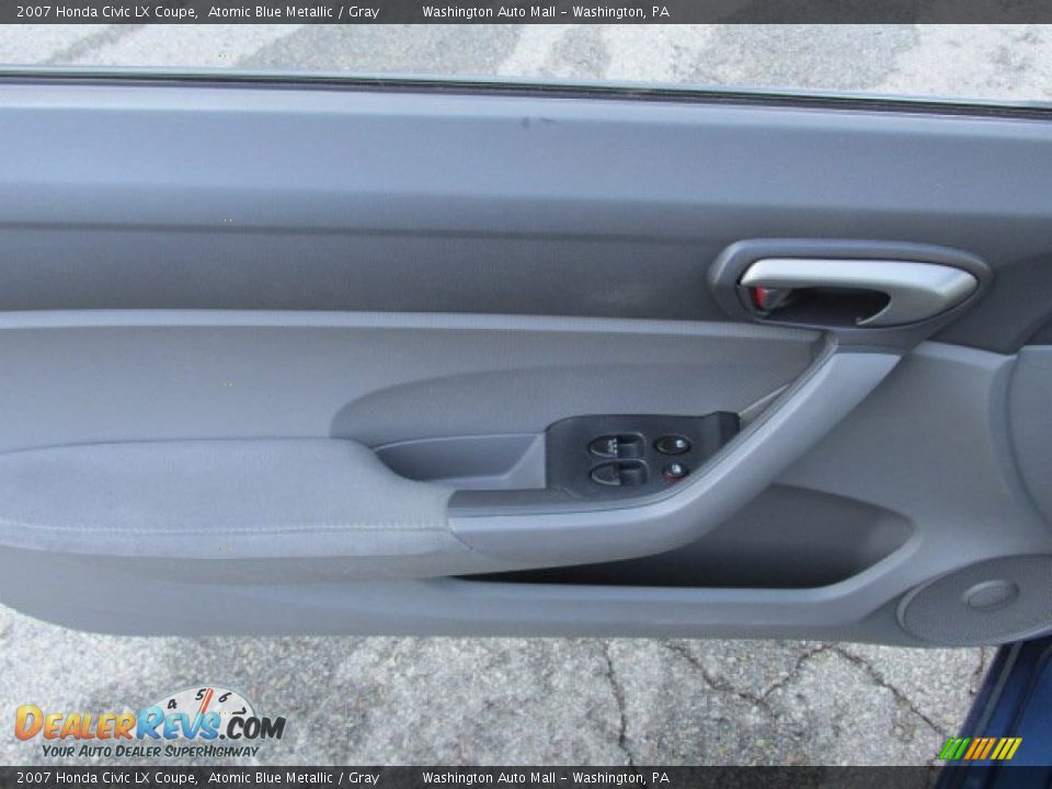 2007 Honda Civic LX Coupe Atomic Blue Metallic / Gray Photo #11