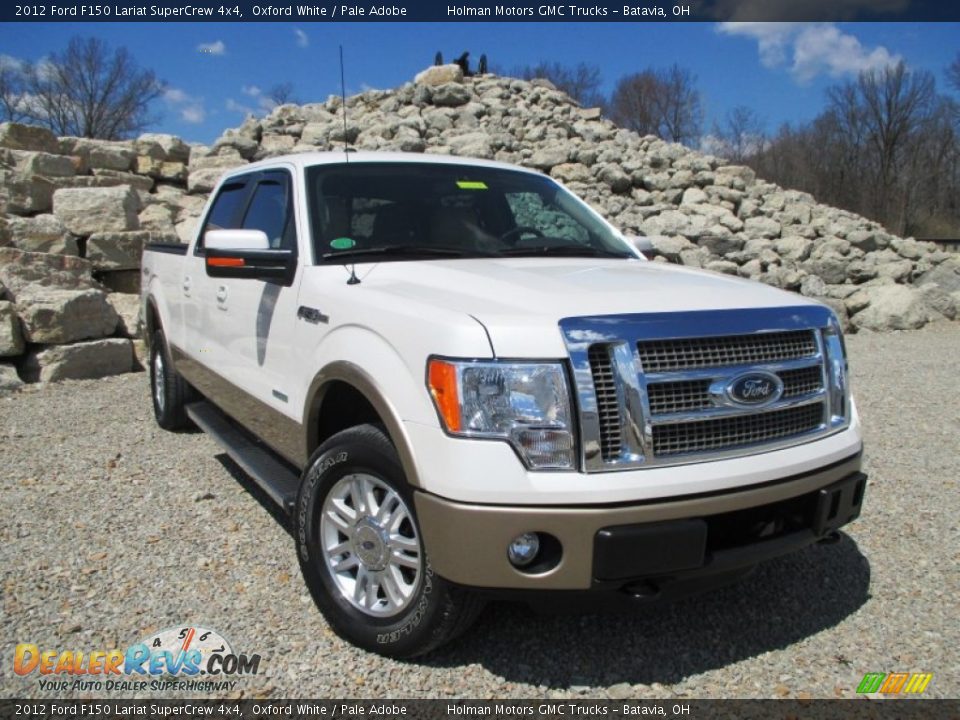 2012 Ford F150 Lariat SuperCrew 4x4 Oxford White / Pale Adobe Photo #1