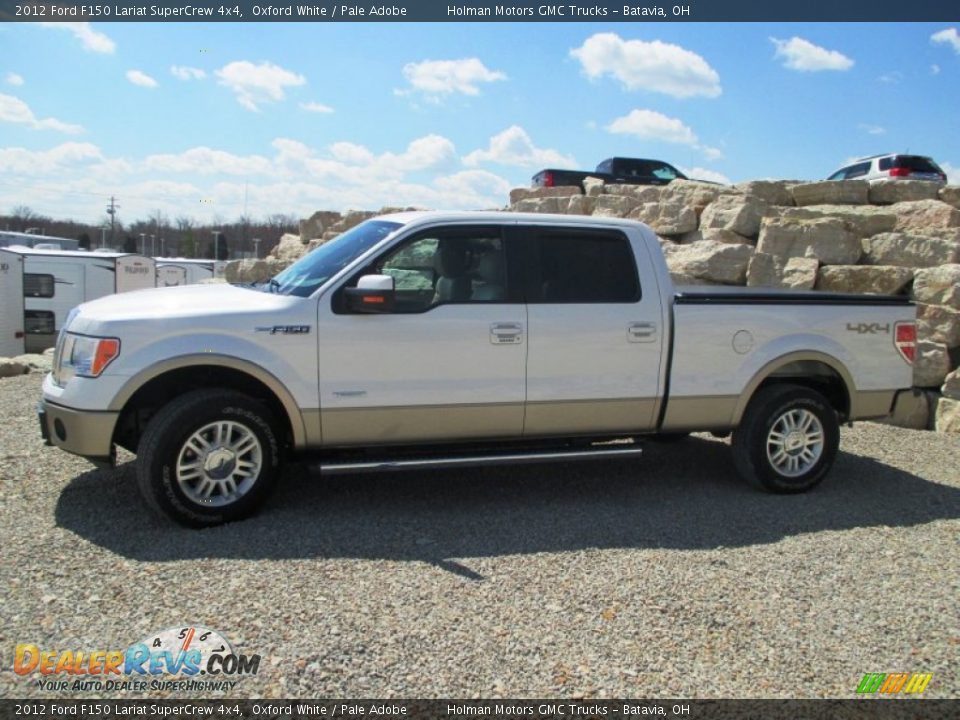 2012 Ford F150 Lariat SuperCrew 4x4 Oxford White / Pale Adobe Photo #3