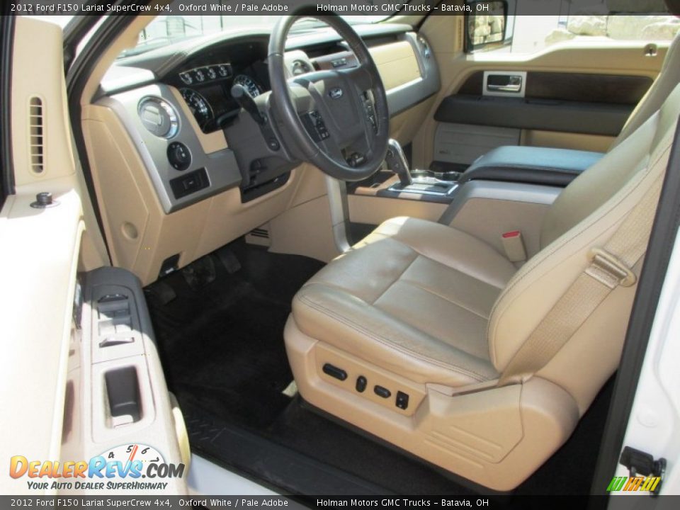 2012 Ford F150 Lariat SuperCrew 4x4 Oxford White / Pale Adobe Photo #8