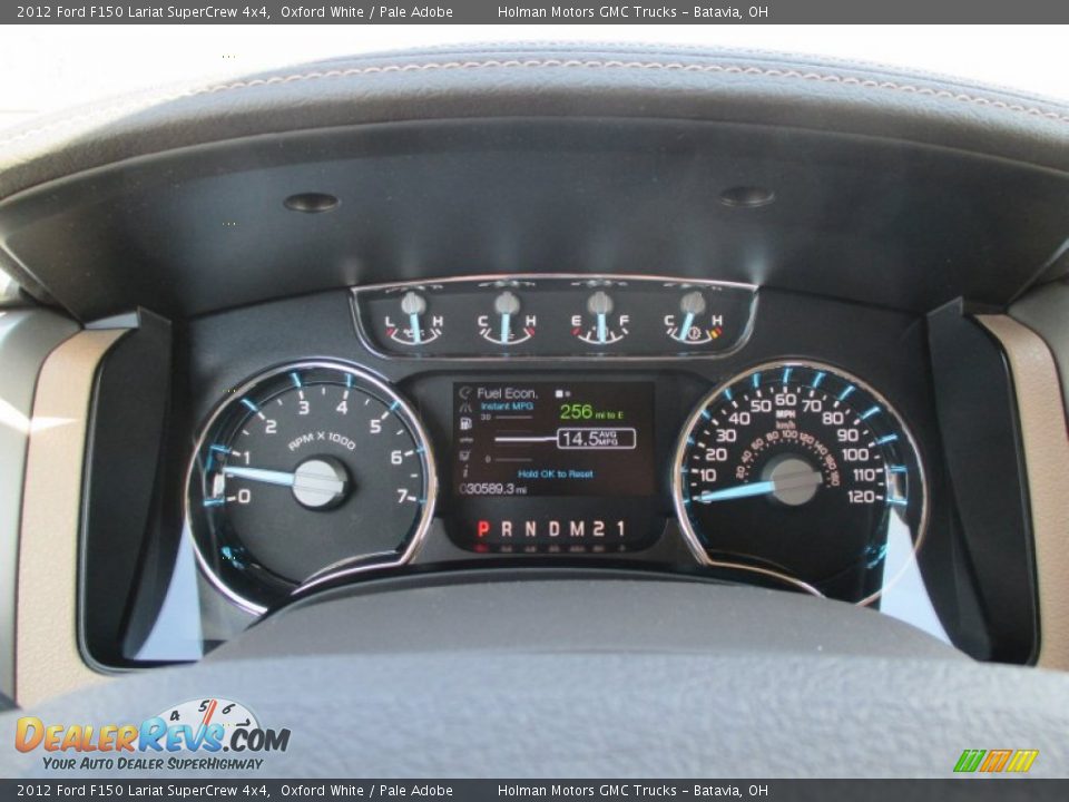 2012 Ford F150 Lariat SuperCrew 4x4 Oxford White / Pale Adobe Photo #22