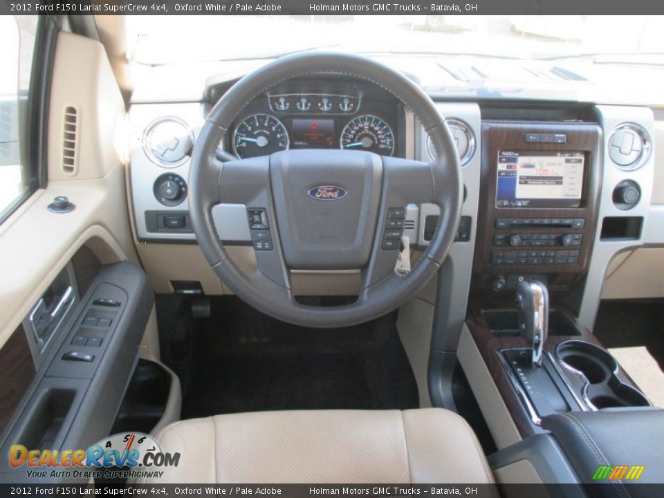 2012 Ford F150 Lariat SuperCrew 4x4 Oxford White / Pale Adobe Photo #29