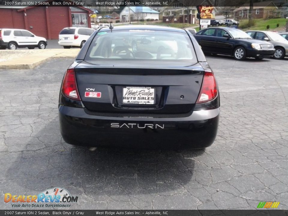 2007 Saturn ION 2 Sedan Black Onyx / Gray Photo #5