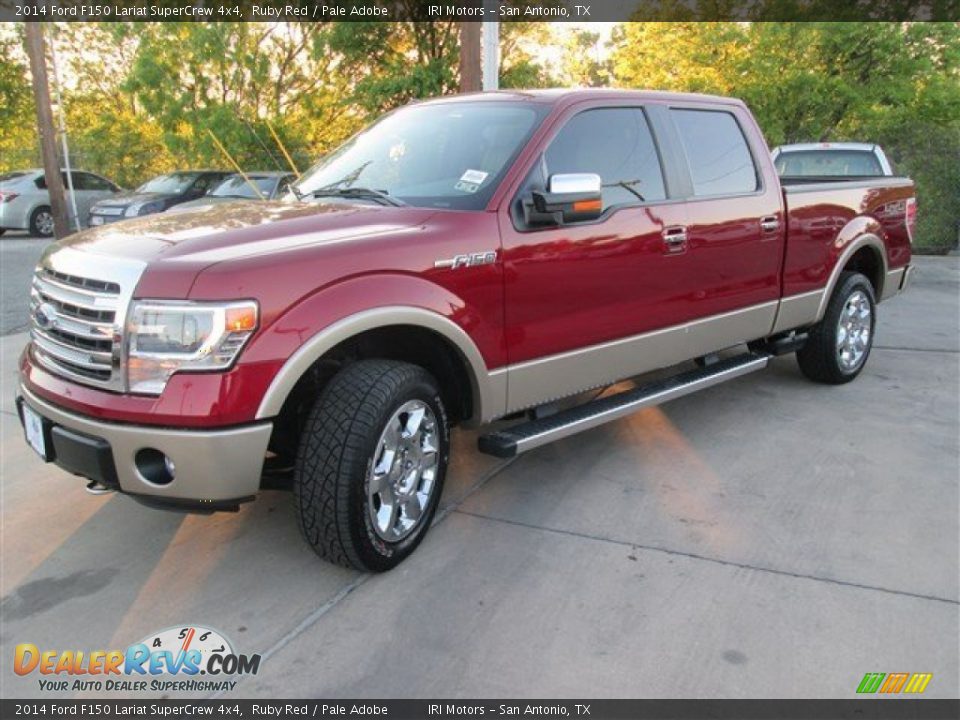 2014 Ford F150 Lariat SuperCrew 4x4 Ruby Red / Pale Adobe Photo #1