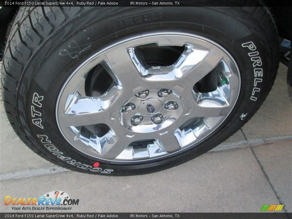 2014 Ford F150 Lariat SuperCrew 4x4 Ruby Red / Pale Adobe Photo #2