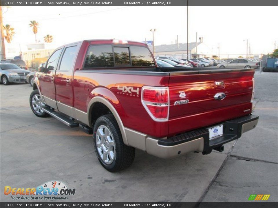 2014 Ford F150 Lariat SuperCrew 4x4 Ruby Red / Pale Adobe Photo #3