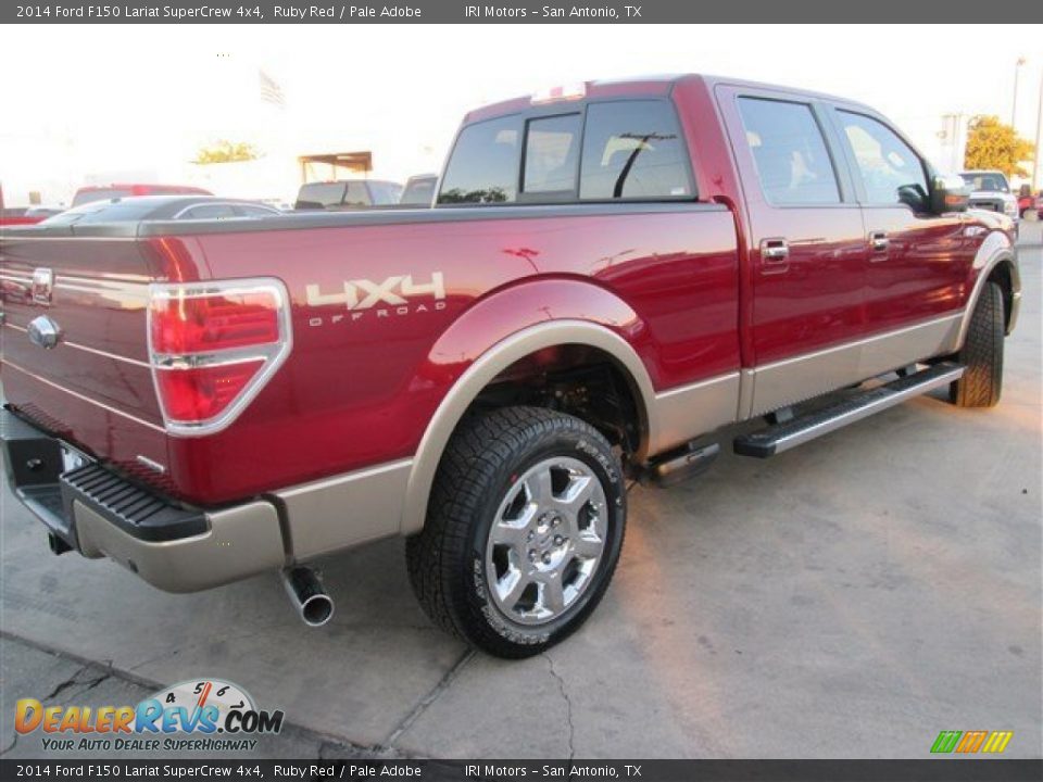 2014 Ford F150 Lariat SuperCrew 4x4 Ruby Red / Pale Adobe Photo #4