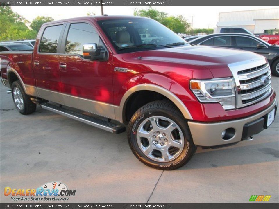 2014 Ford F150 Lariat SuperCrew 4x4 Ruby Red / Pale Adobe Photo #5