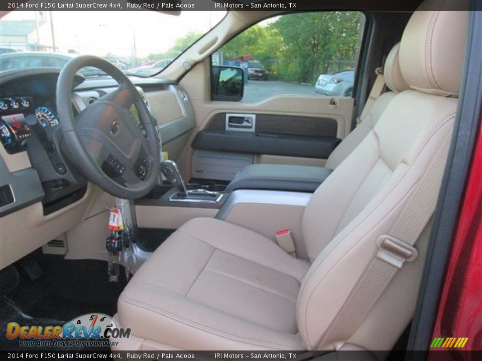 2014 Ford F150 Lariat SuperCrew 4x4 Ruby Red / Pale Adobe Photo #6