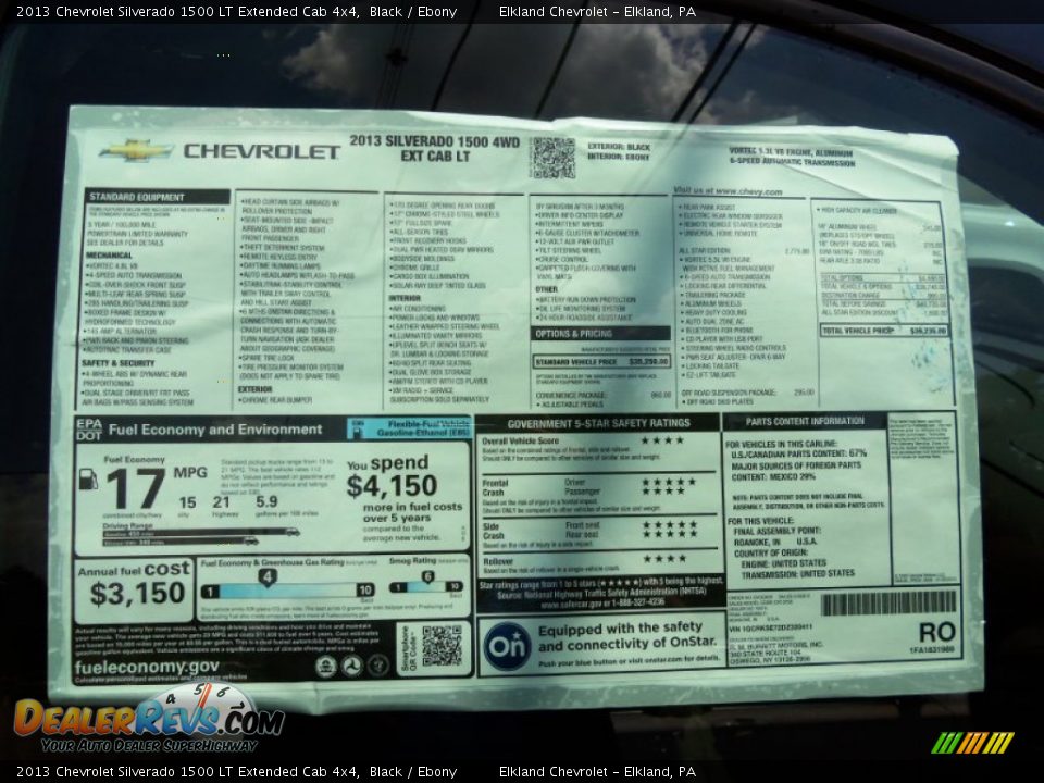2013 Chevrolet Silverado 1500 LT Extended Cab 4x4 Black / Ebony Photo #10